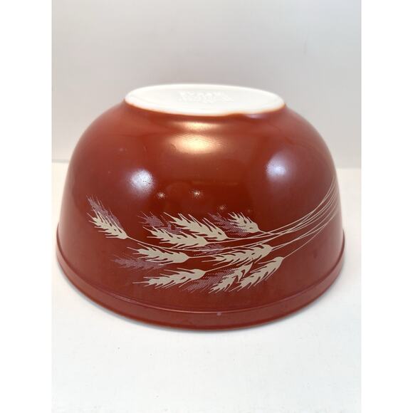 Vintage Pyrex 403 Autumn Harvest Wheat Mixing Nesting Bowl 2.5 L Liter Quart USA - Picture 5 of 16